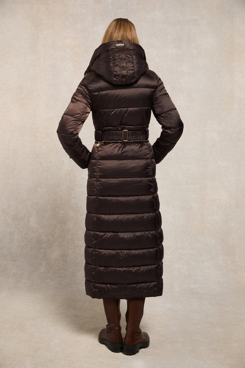 The Arosa Longline Coat (Chocolate)