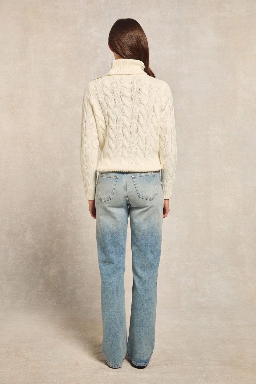 Lucia Roll Neck Knit (Natural)