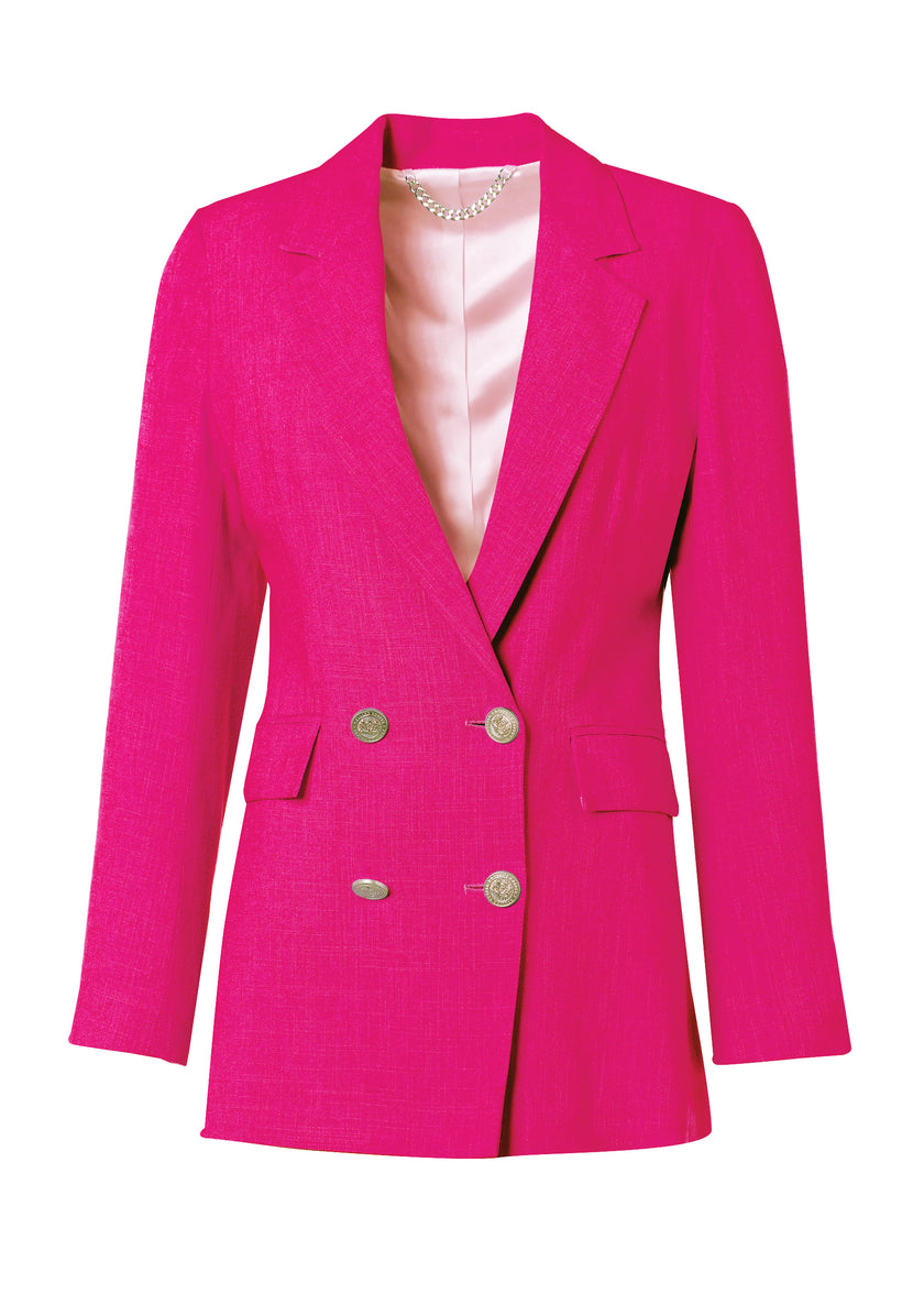 The Hot Pink Linen Suit