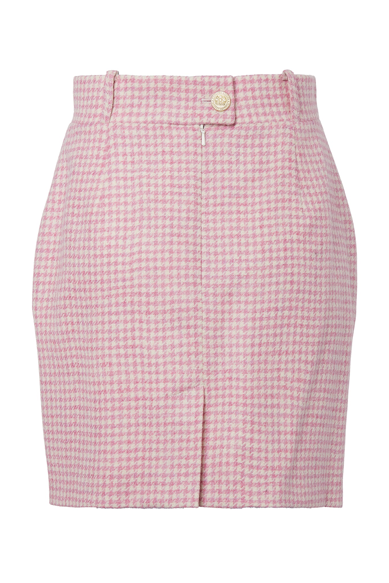 Regency Skirt (Light Pink Puppytooth)