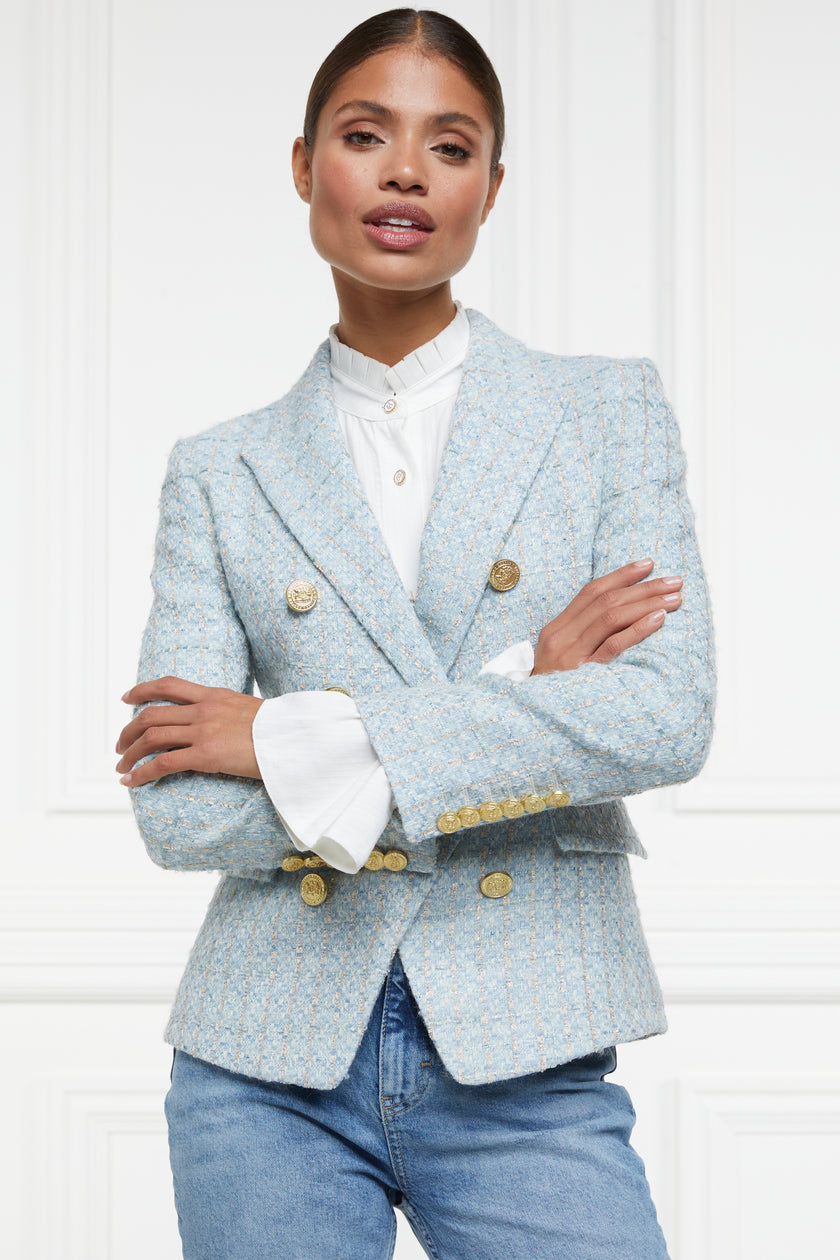 Knightsbridge Blazer (Sky Blue Boucle)