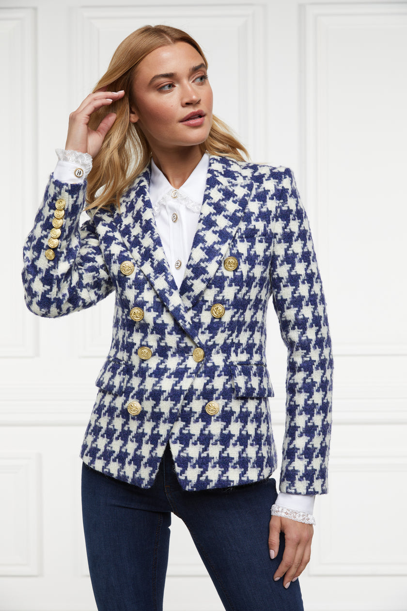 Knightsbridge Blazer (Large Scale Navy Houndstooth)