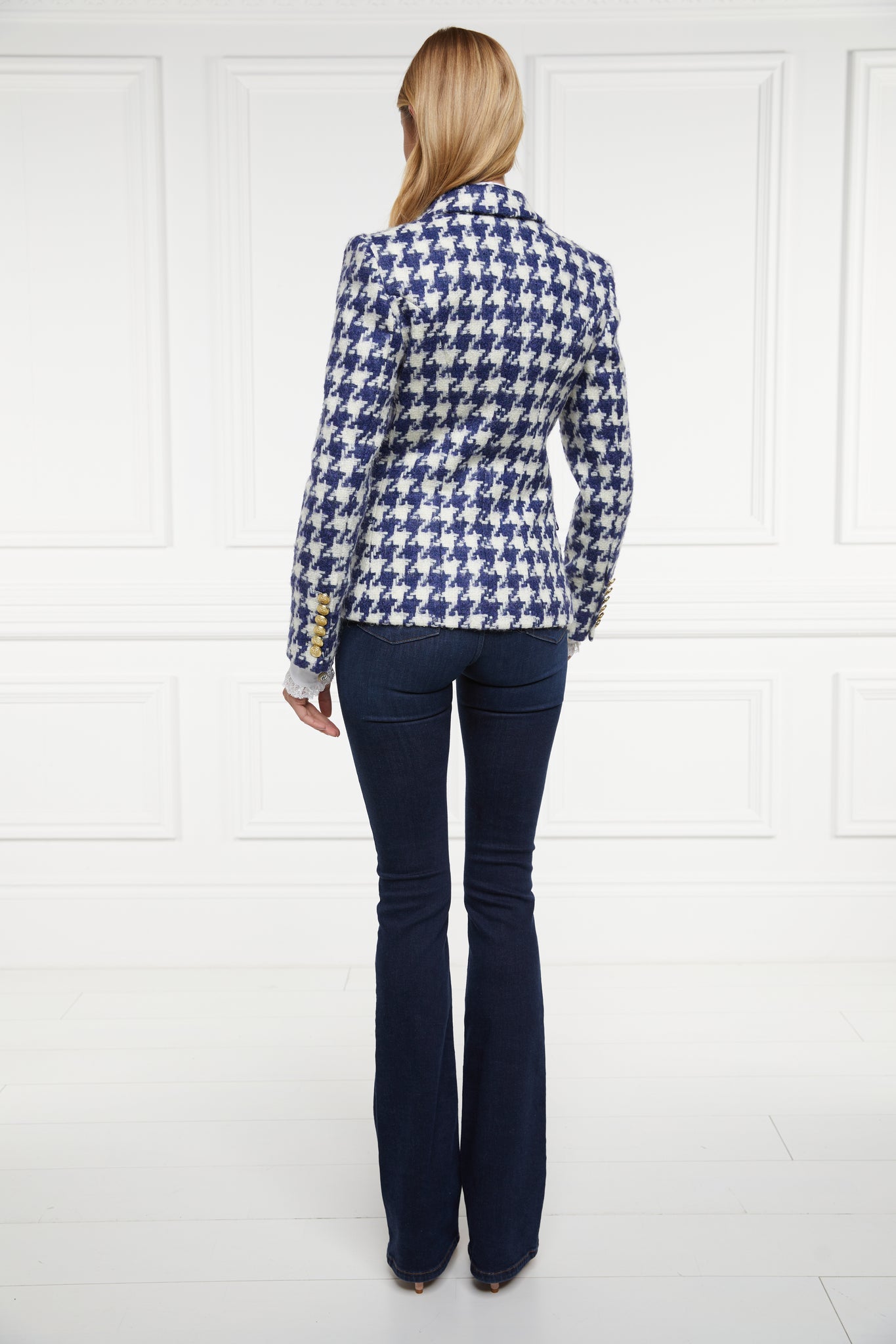 Knightsbridge Blazer (Large Scale Navy Houndstooth)