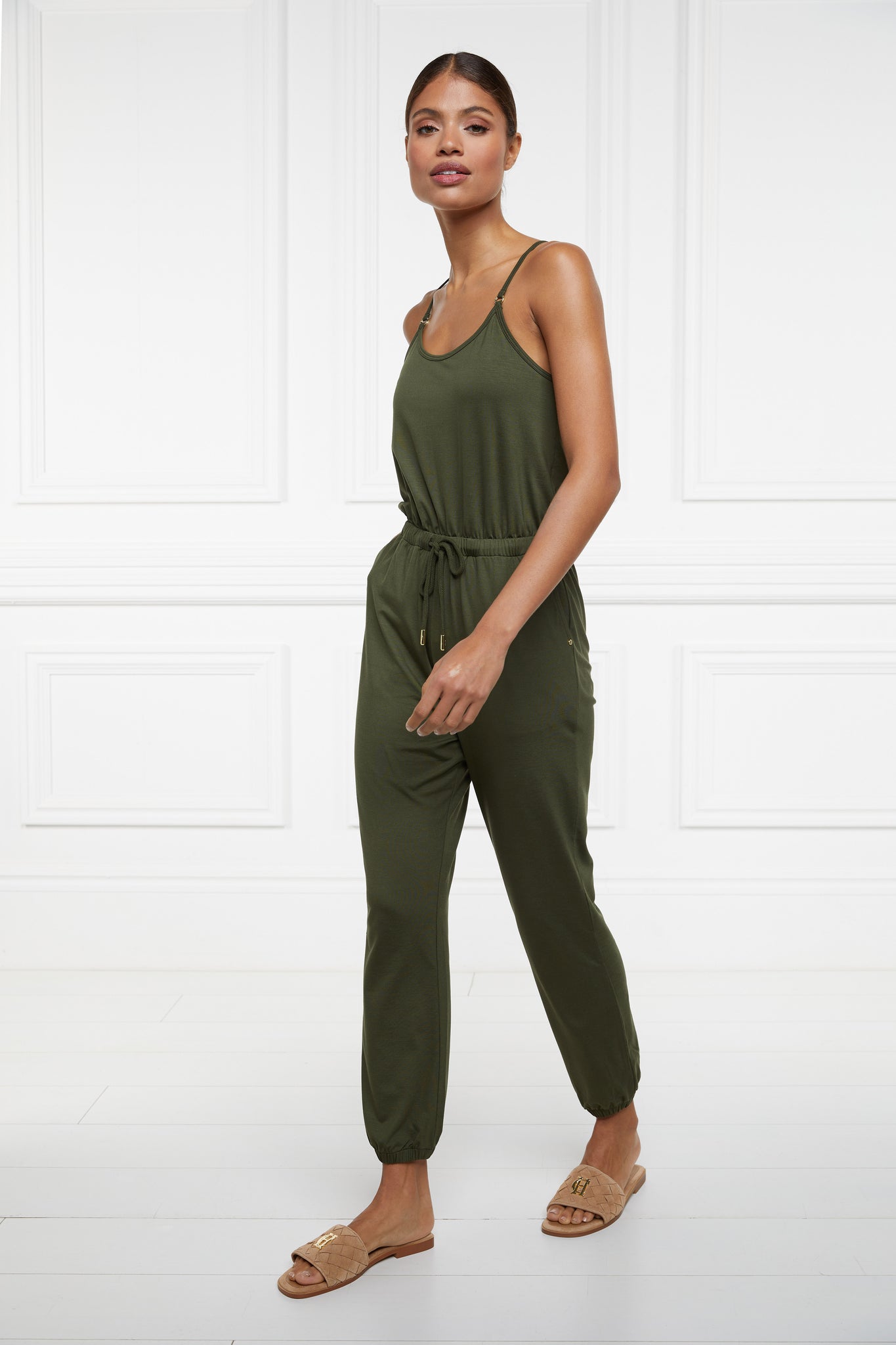 Iconic Jersey Jumpsuit (Khaki)