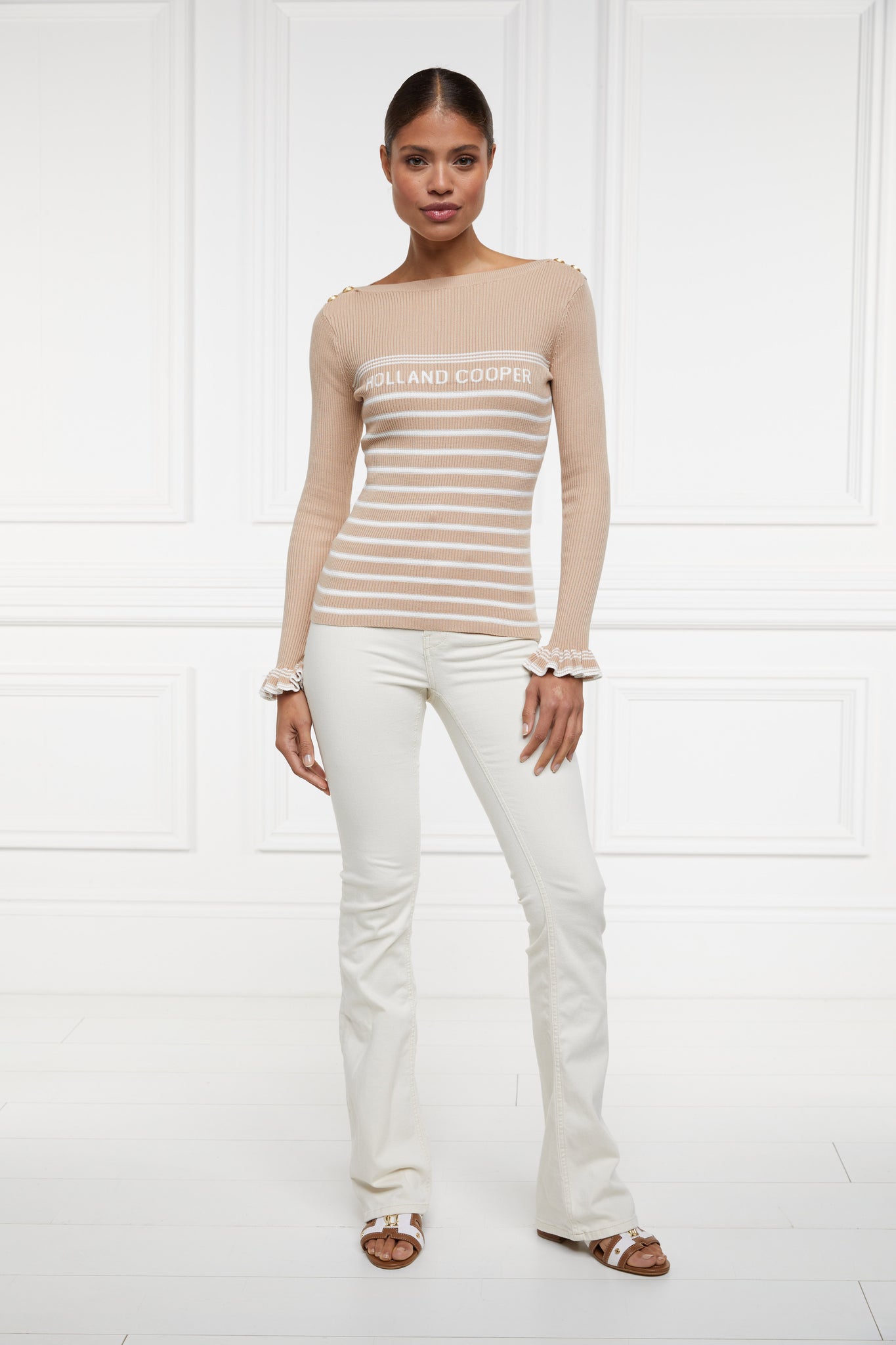 Bretton Boat Neck Knit (Light Camel)