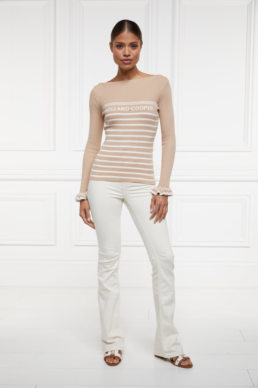 Bretton Boat Neck Knit (Light Camel)