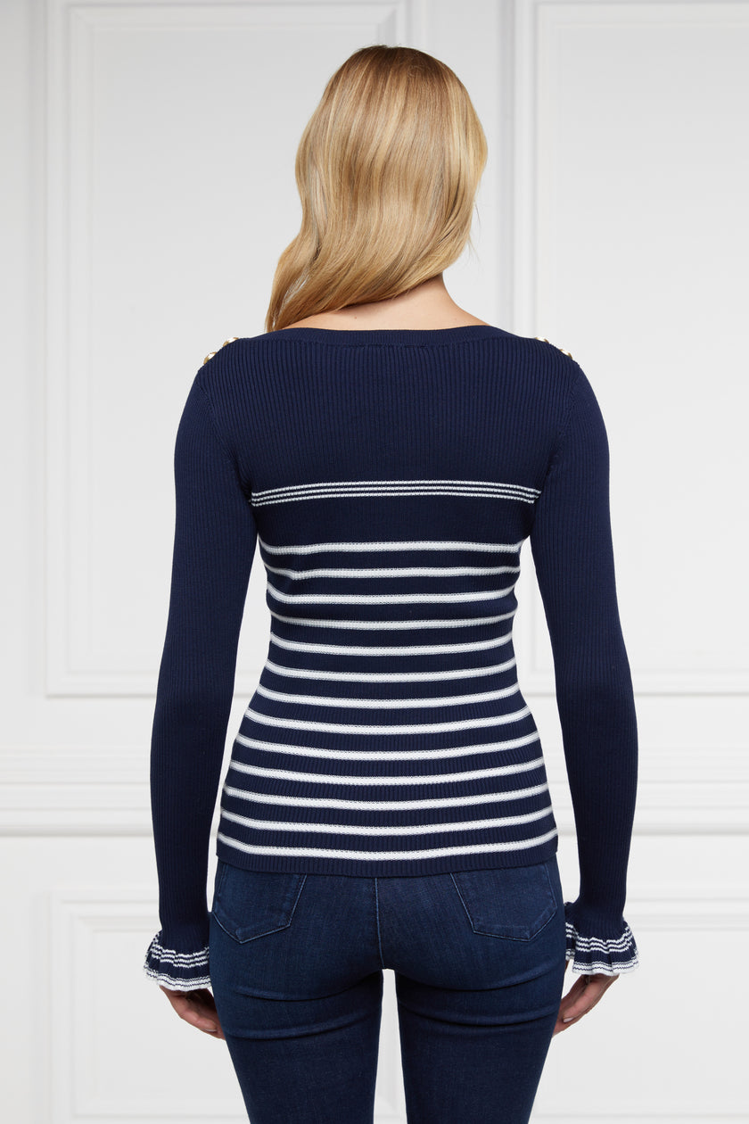 Bretton Boat Neck Knit (Ink Navy)