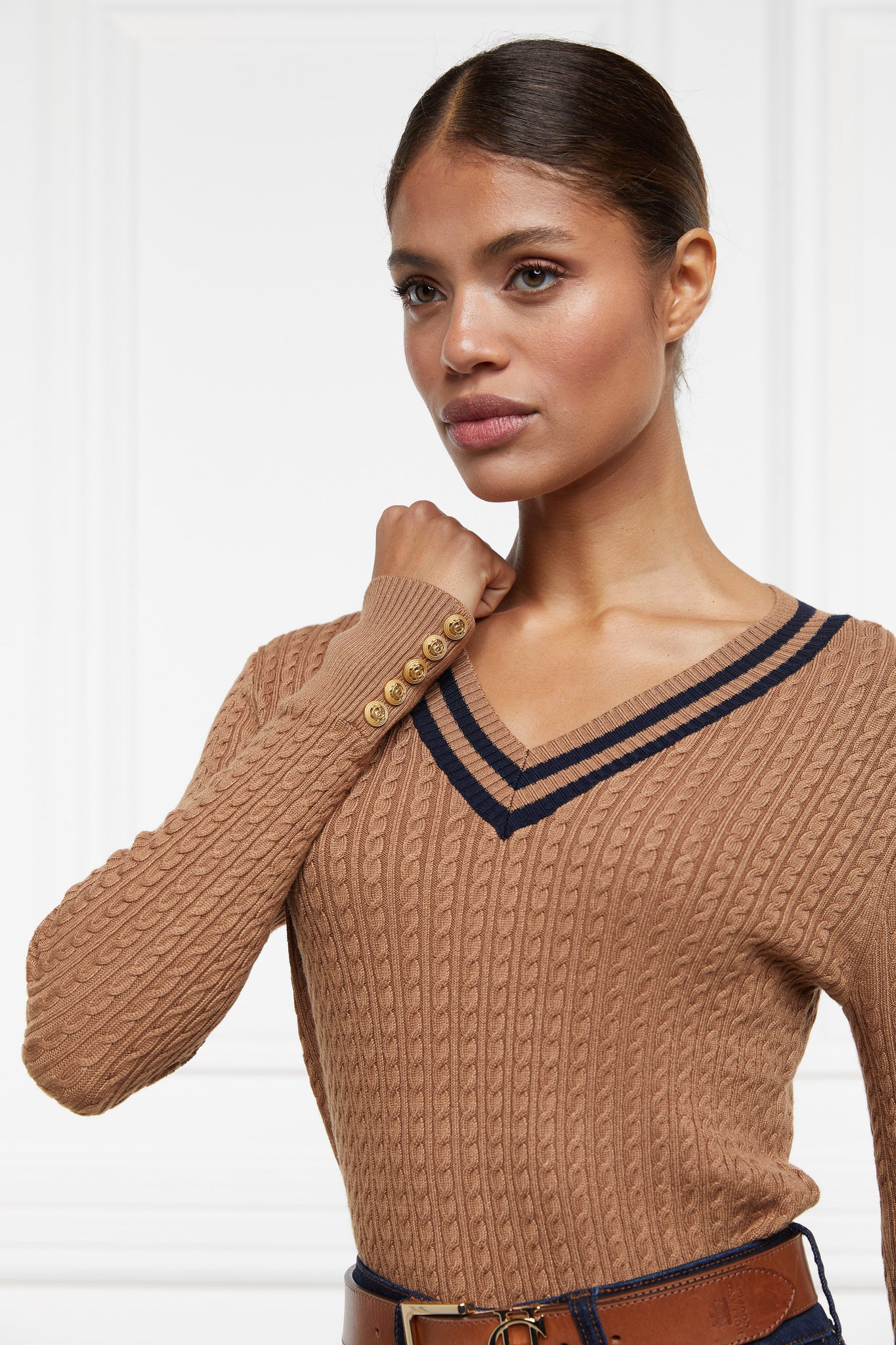 Zoe Knit (Dark Camel Marl)