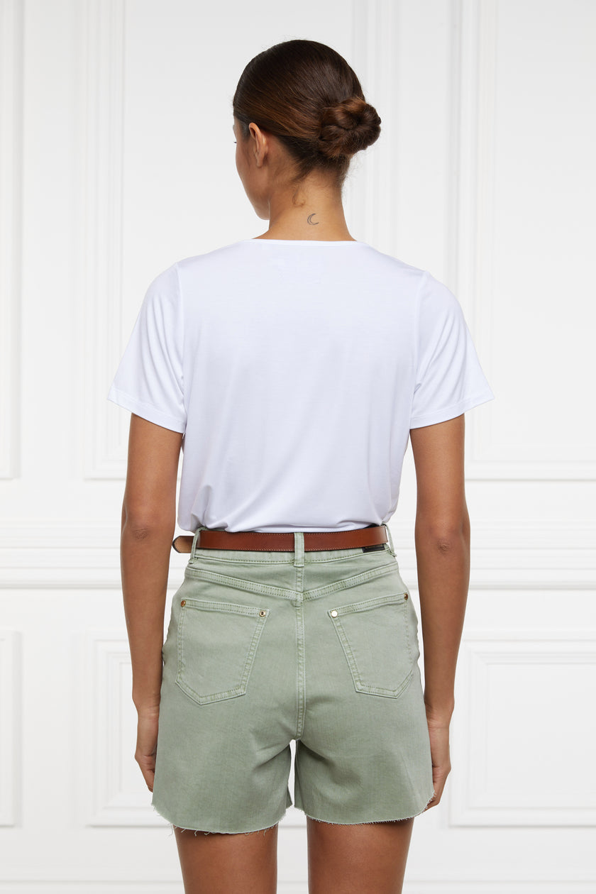 High Rise Denim Short (Sage)