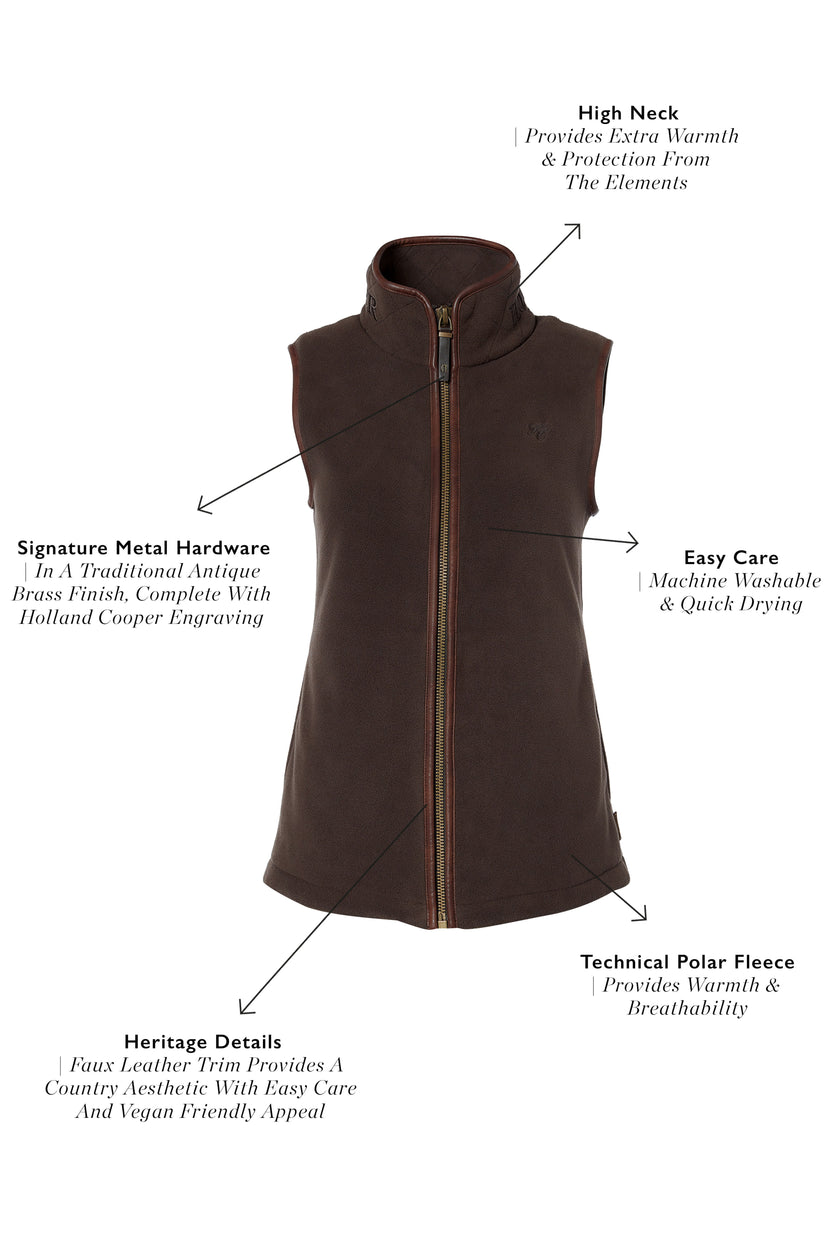 Country Fleece Gilet (Chocolate)