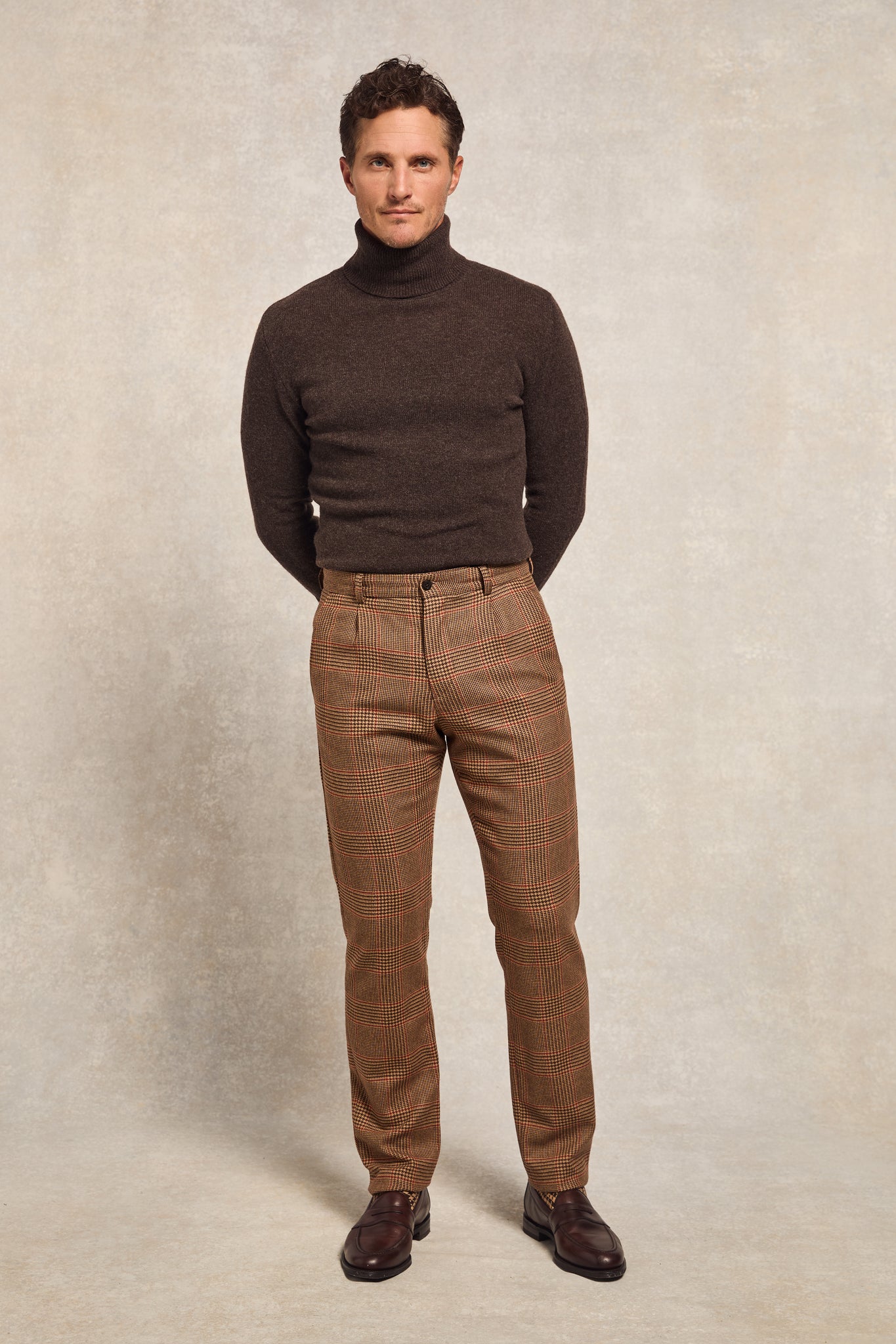 The Classic Trouser (Clarence Check Merlot)