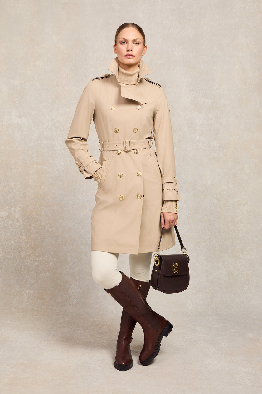 Kendal Waterproof Trench Coat (Stone)