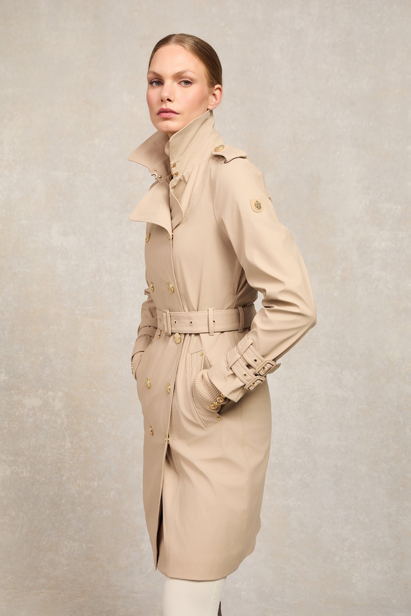 Kendal Waterproof Trench Coat (Stone)