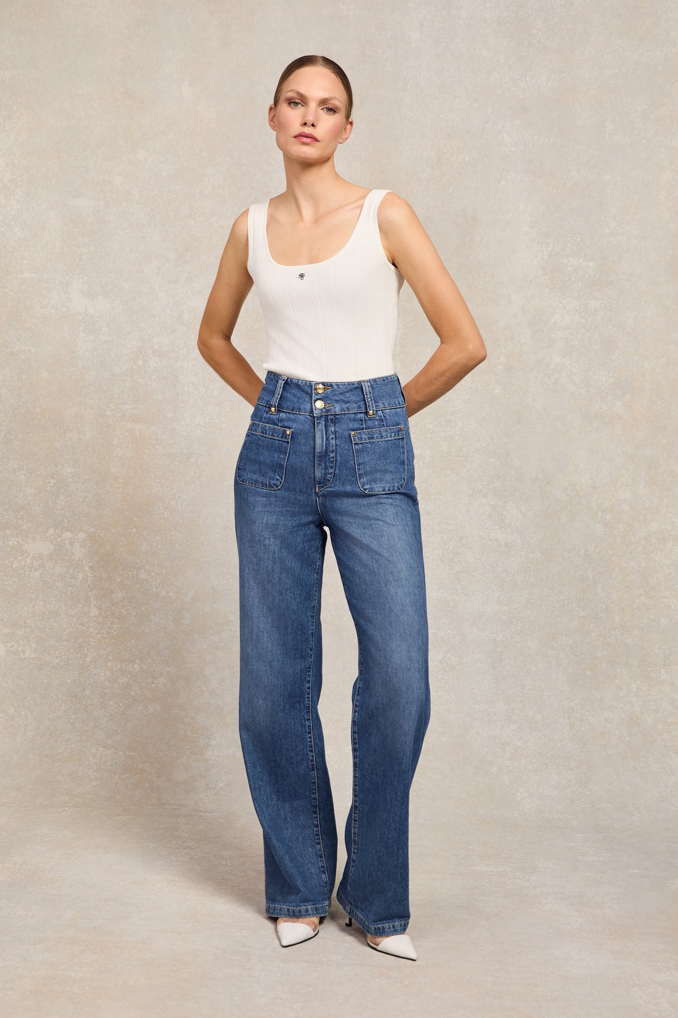 Tiffany Wide Leg Jean (Denim)