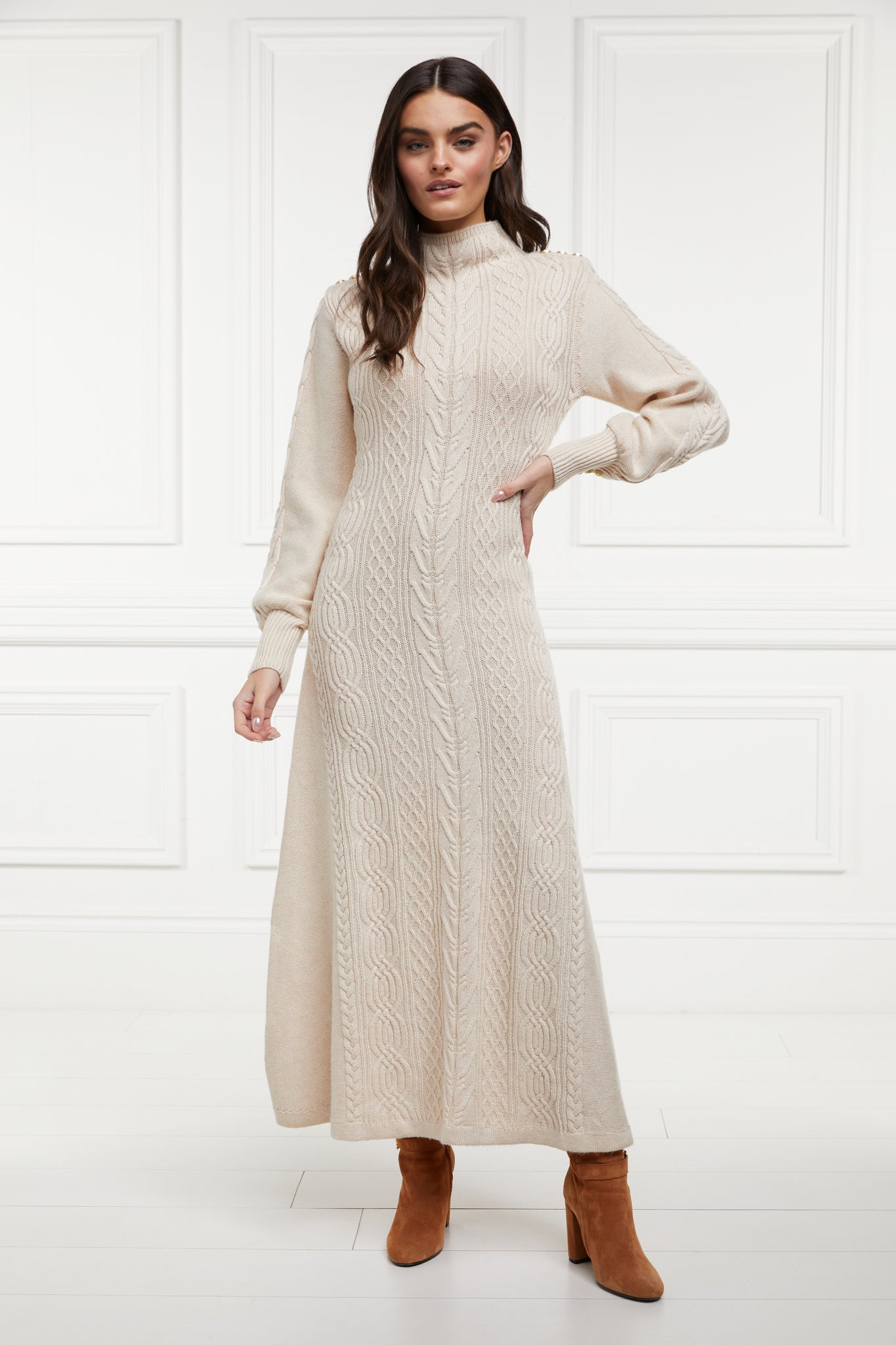 Rachel Maxi Dress (Oatmeal)