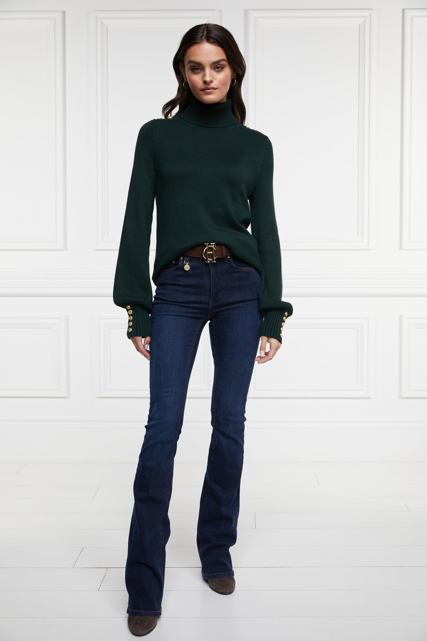 Chamonix Roll Neck Knit (Emerald)