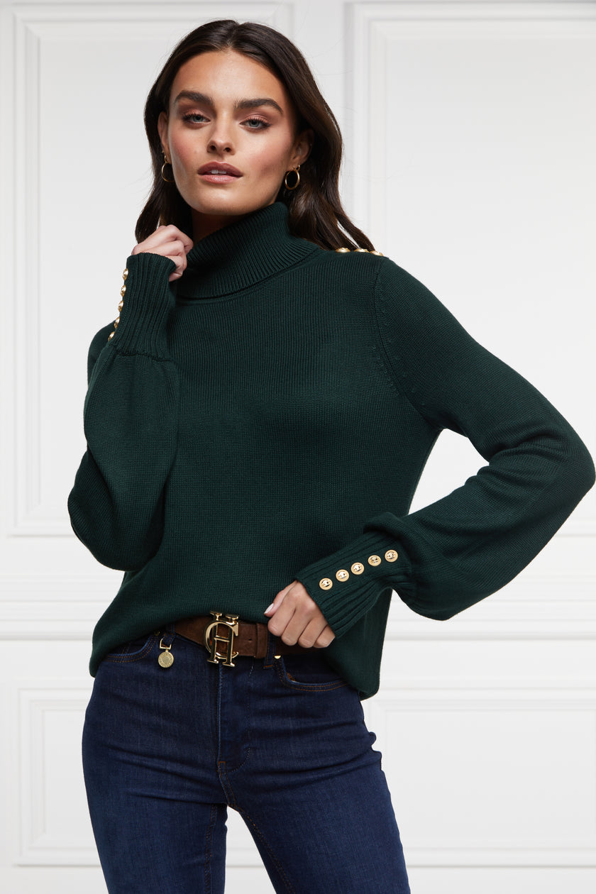 Chamonix Roll Neck Knit (Emerald)