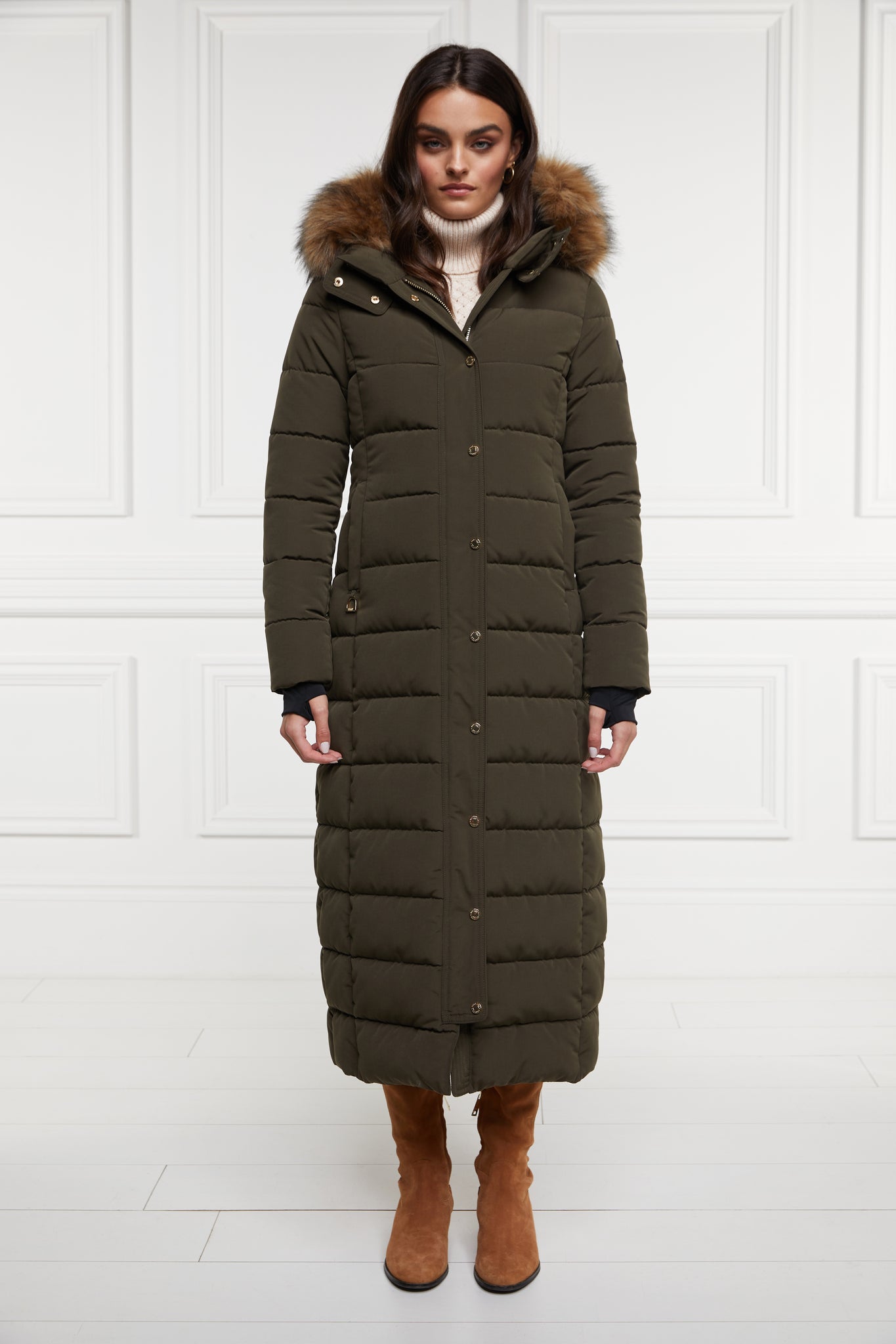 Stoneleigh Longline Coat (Khaki)