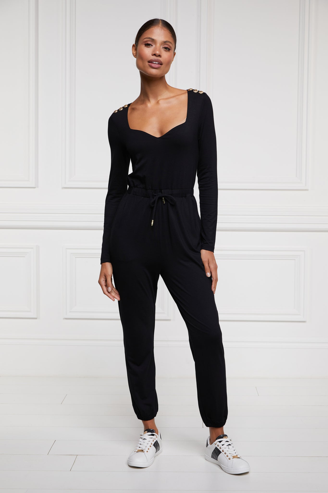 Long Sleeve Margot Jumpsuit (Black)