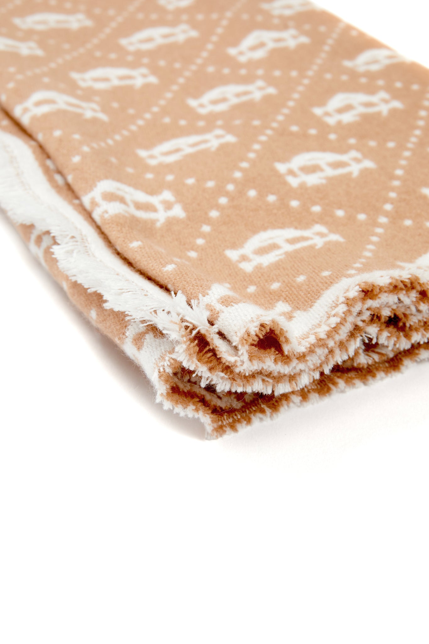 Lightweight Monogram Scarf (Camel Cream)