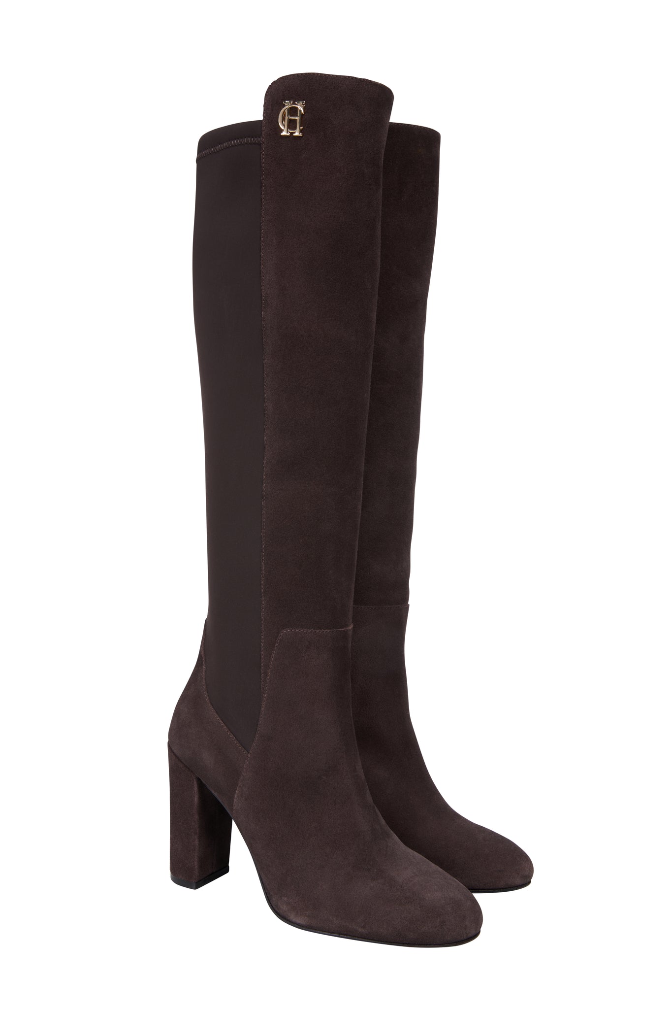 Albany Heeled Boot (Chocolate Suede)