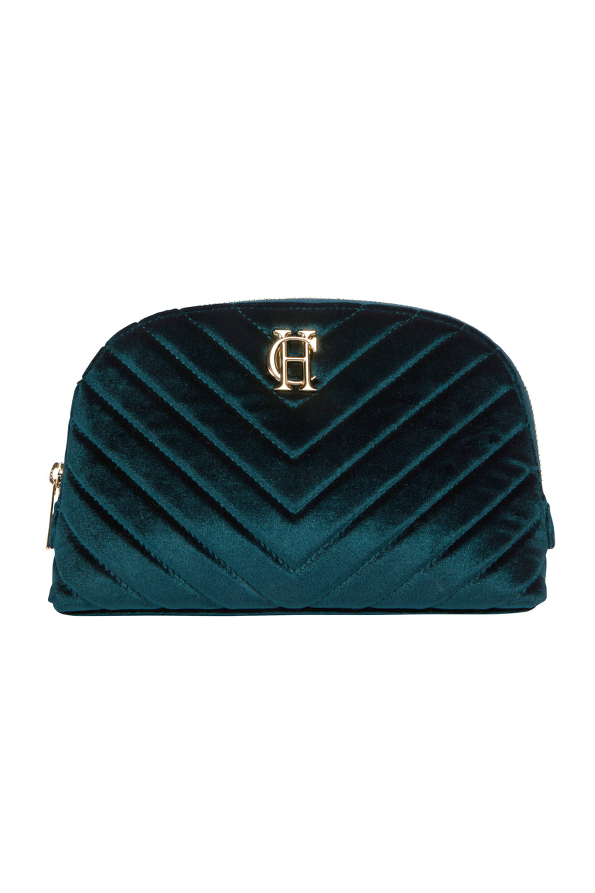 Chelsea Makeup Bag (Emerald Velvet)