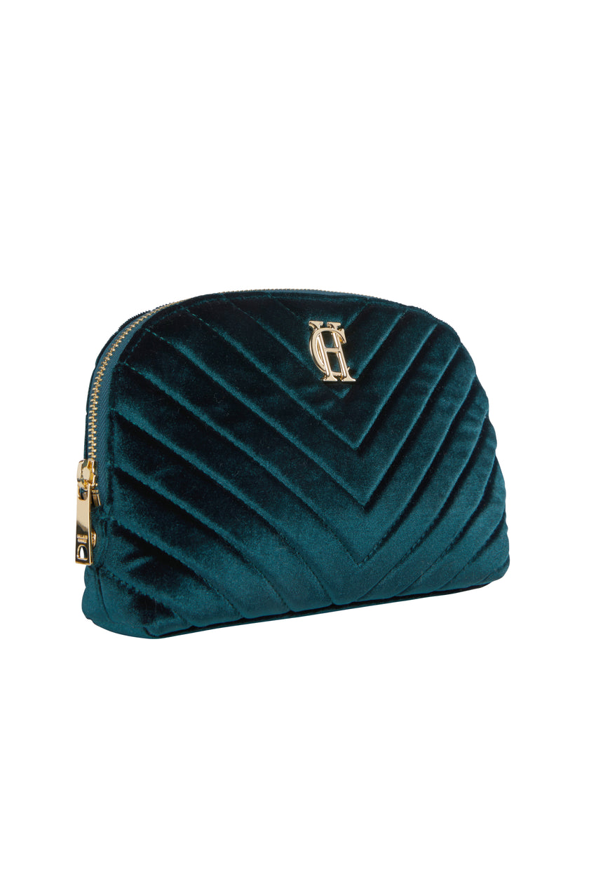 Chelsea Makeup Bag (Emerald Velvet)