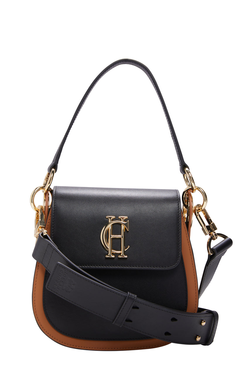 Chelsea Saddle Bag (Black Tan)