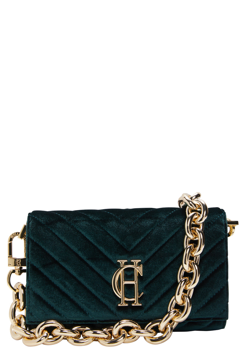 Belgravia Clutch Bag (Emerald Velvet)