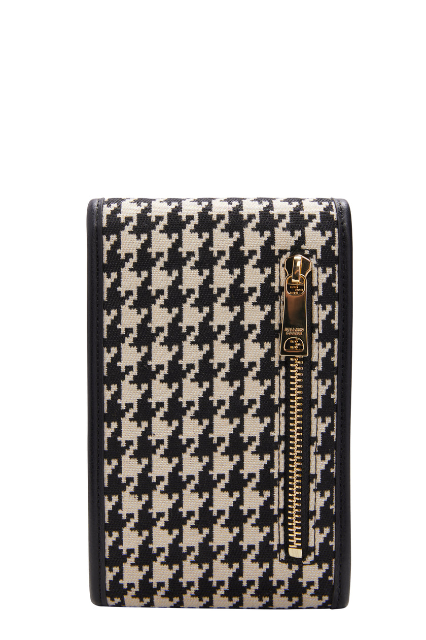 Knightsbridge Phone Pouch (Ecru Houndstooth)