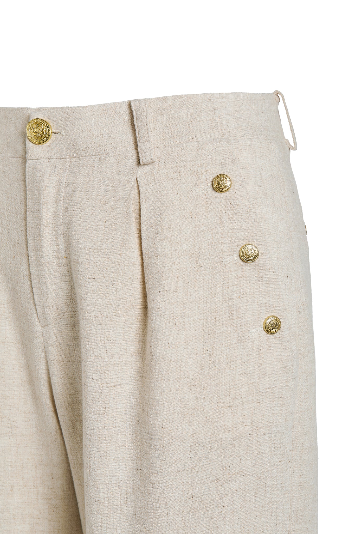 Belgravia Wide Leg Trouser (Natural Linen)