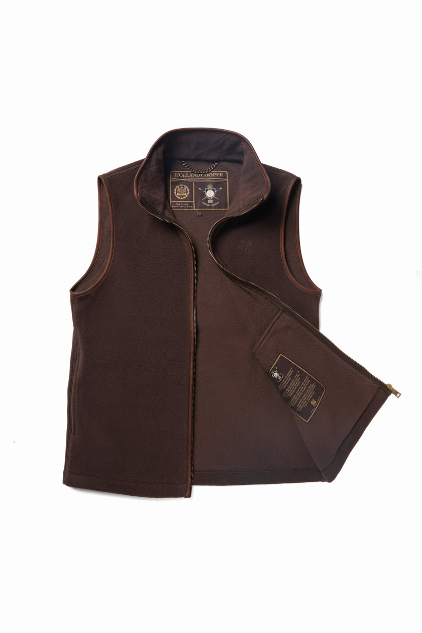 Country Fleece Gilet (Chocolate)