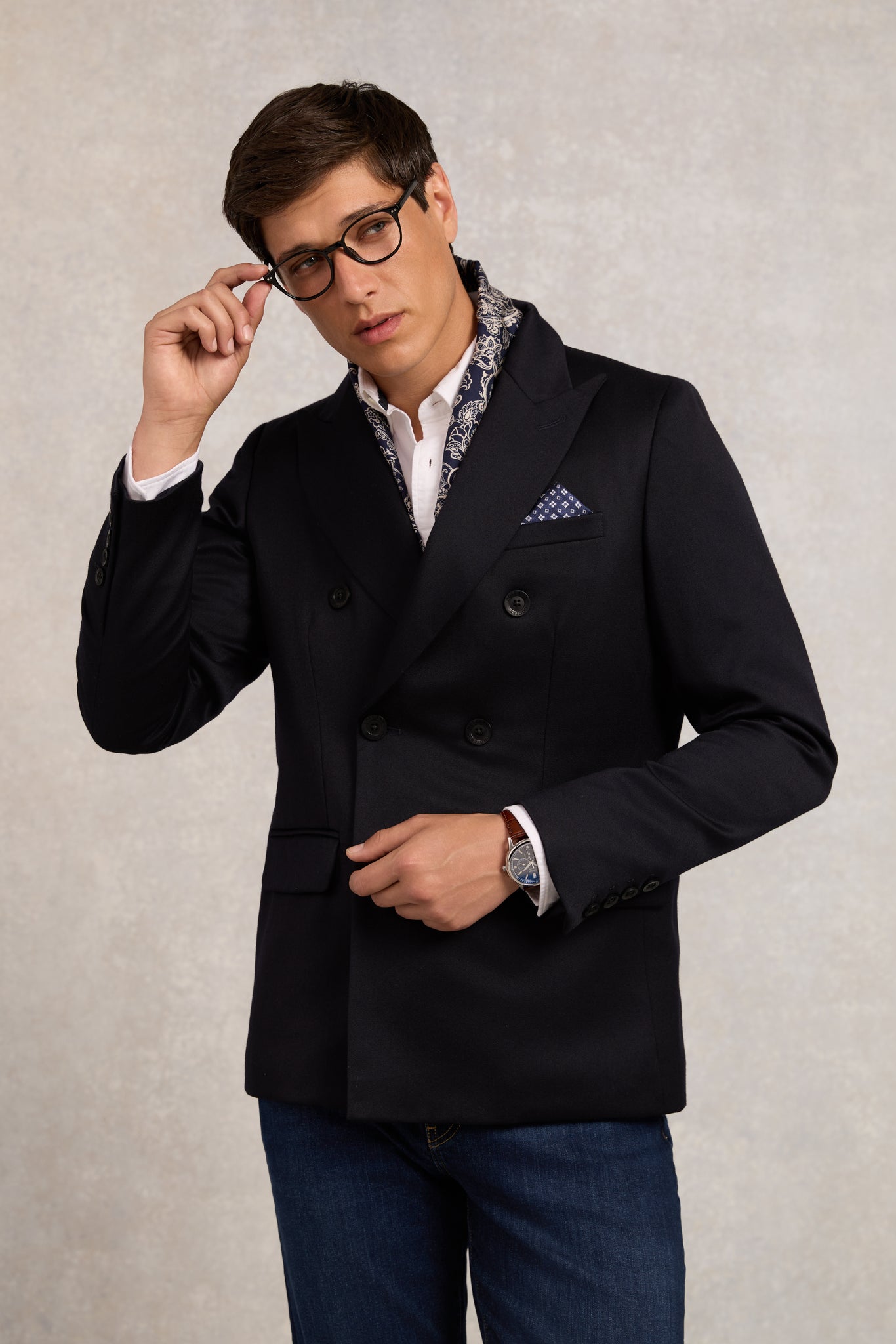 The Double Breasted Blazer (Navy Barathea)