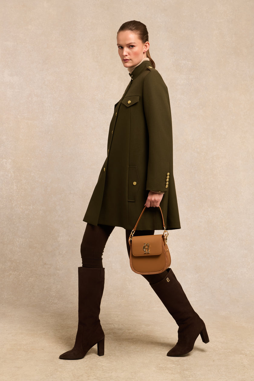 Highbury Cape Coat (Khaki Barathea)