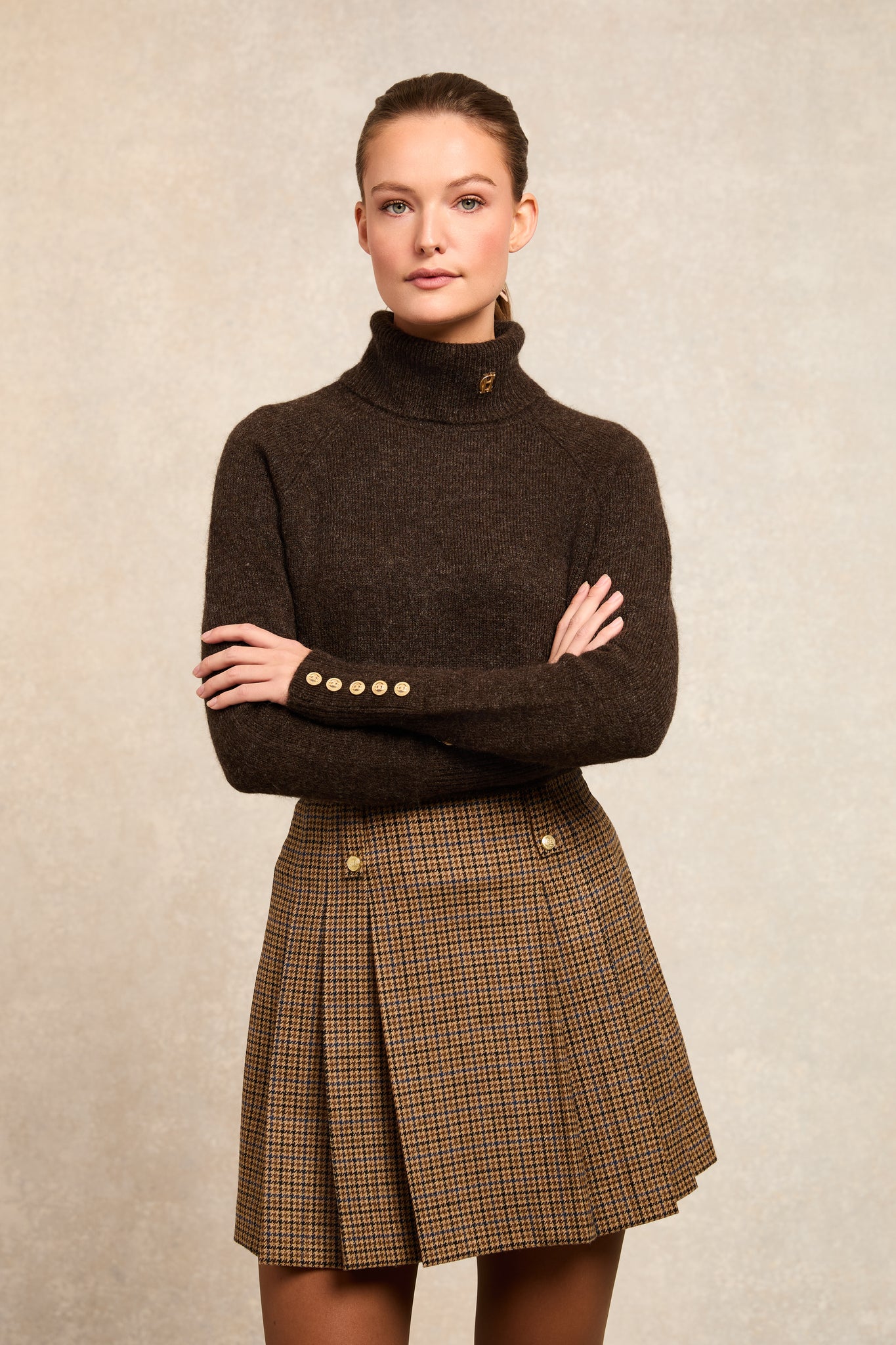 Belgravia Mini Skirt (Abbot Check Tweed)