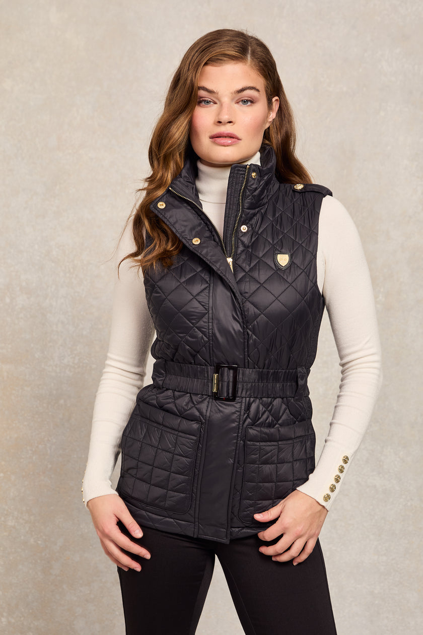 Juliana Belted Gilet (Black)