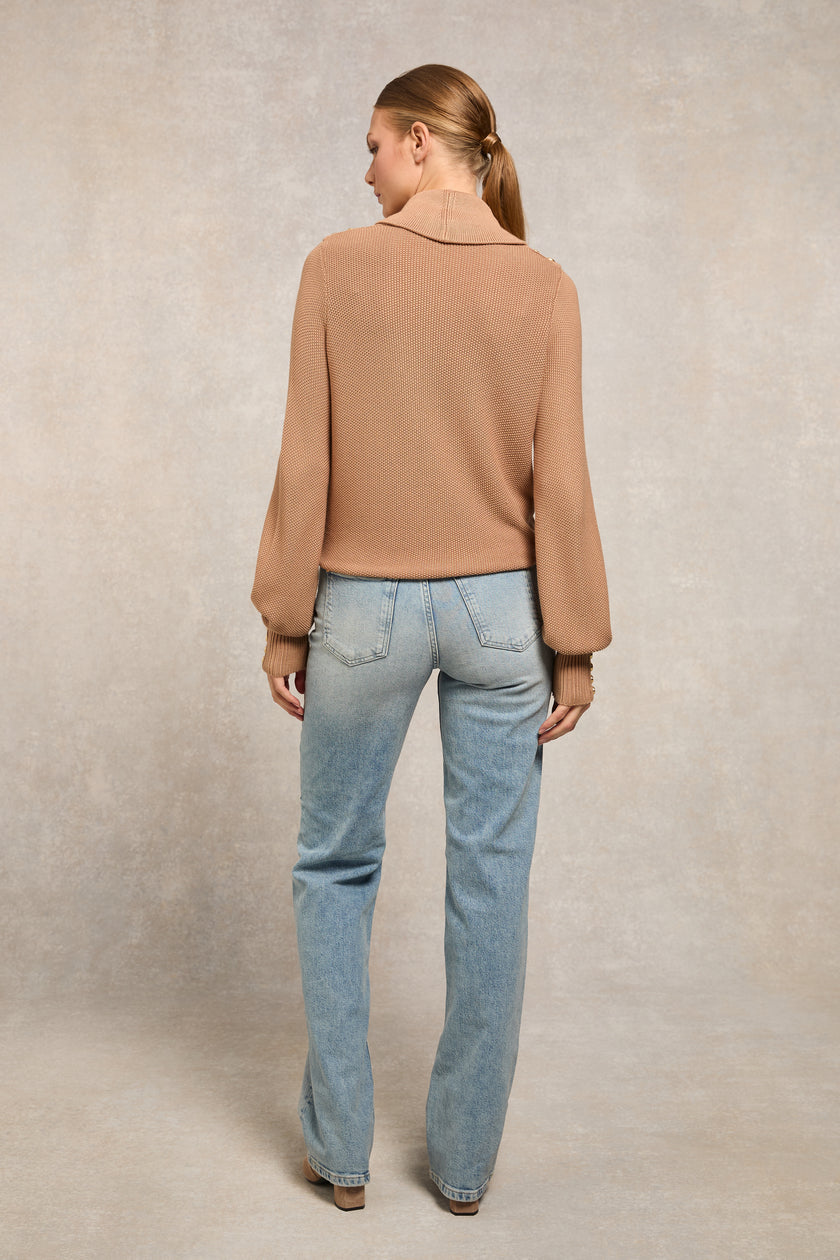 Daisy Roll Neck Knit (Camel)