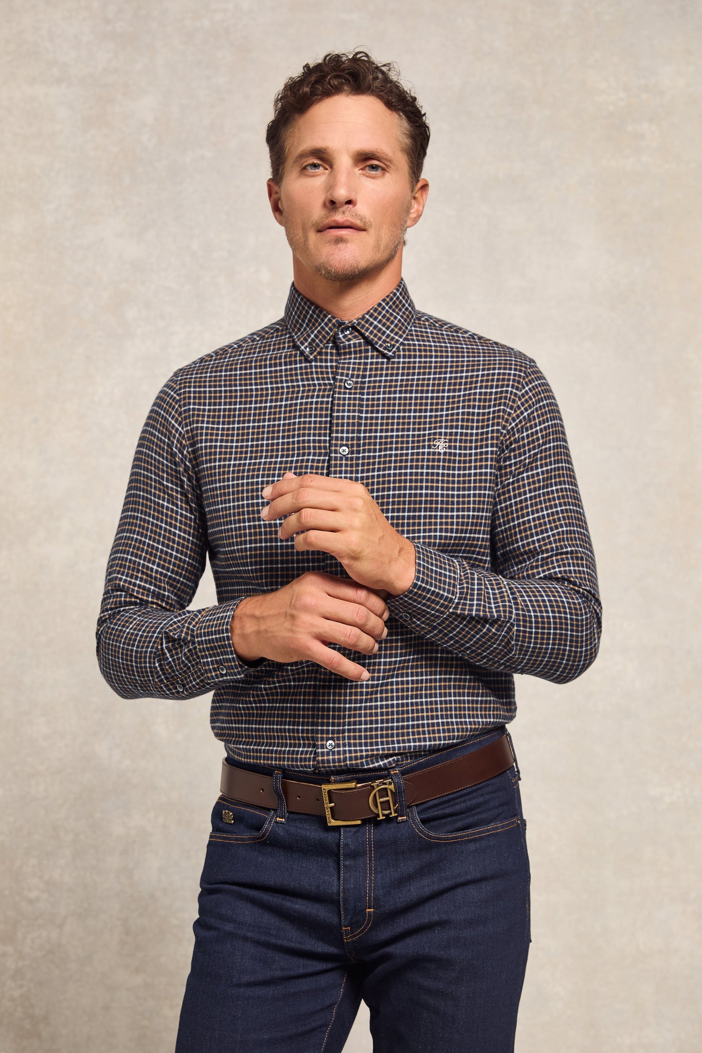 Classic Button Down Shirt (Cheltenham Navy Check)