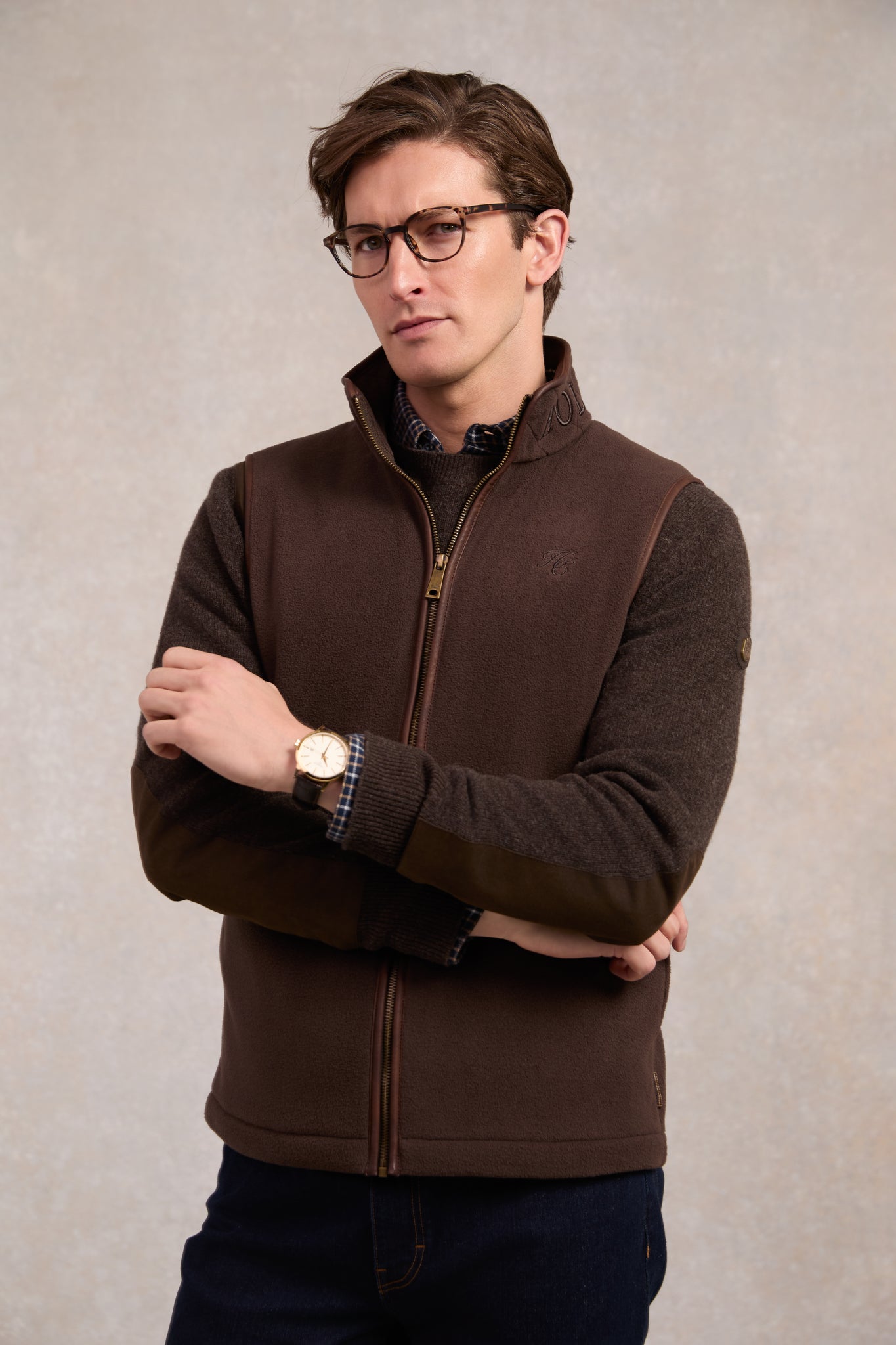 Country Fleece Gilet (Chocolate)