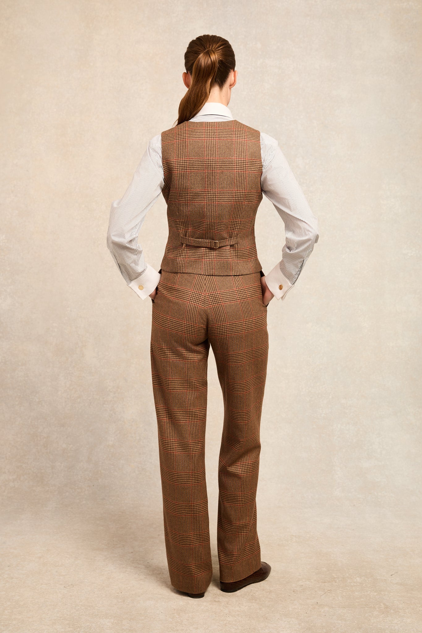 Kensington Waistcoat (Clarence Check Merlot)