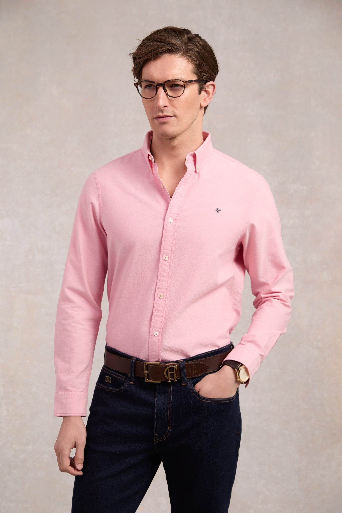 Men's Classic Oxford Shirt (Soft Pink)