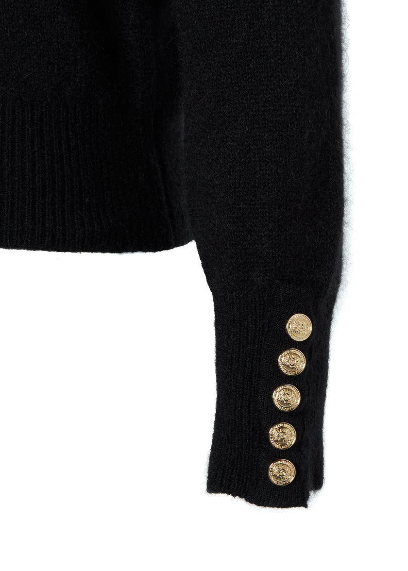 Amelia V-Neck Knit (Black)