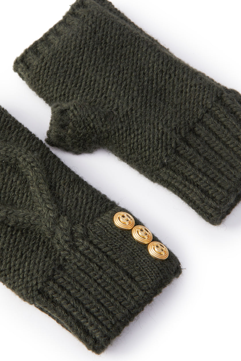 Cortina Fingerless Gloves (Fern Green)