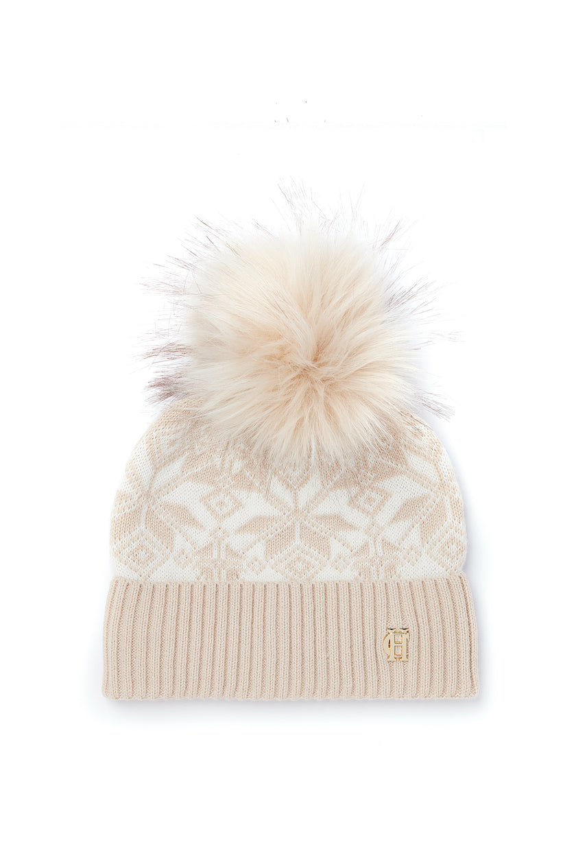 Beatrice Bobble Hat (Camel Cream)