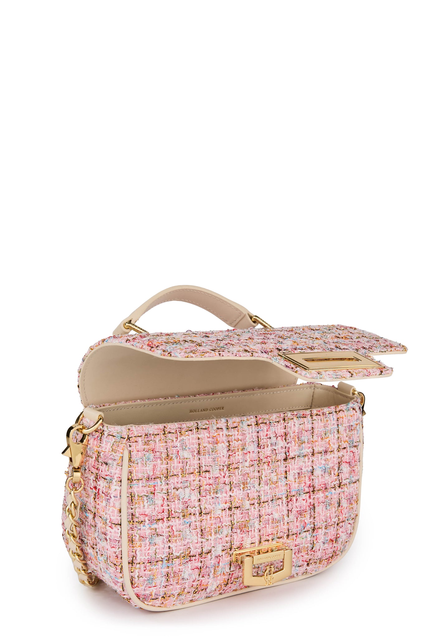 Boucle Crossbody Bag (Pink Sparkle Boucle)