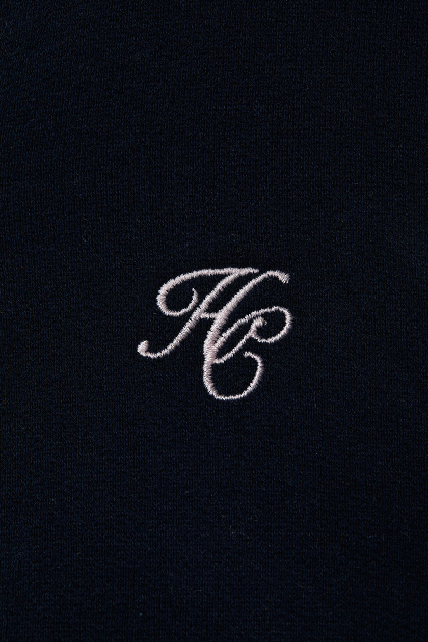 Burford Quarter Zip Neck Sweat (Ink Navy)