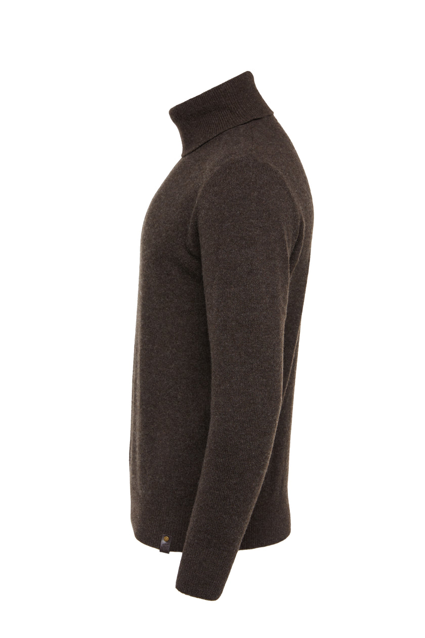 Byron Roll Neck Knit (Chocolate)