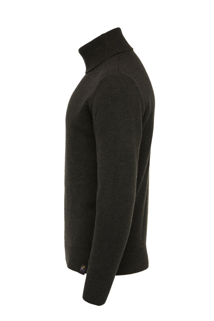 Byron Roll Neck Knit (Moss)