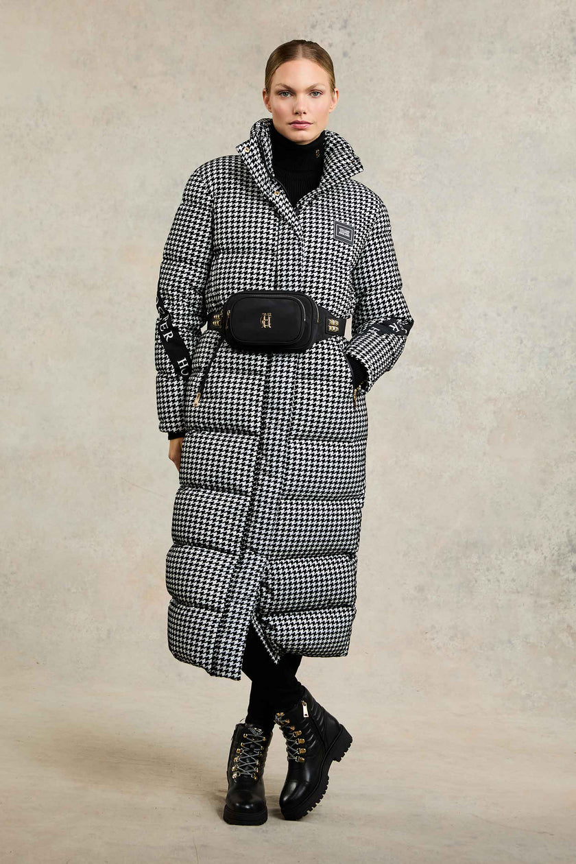 Camden Longline Coat (Houndstooth)