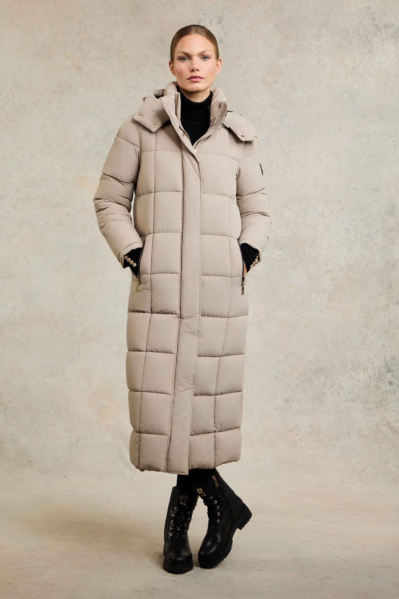 Carrington Longline Coat (Stone)